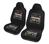 Fundas Asientos Alguien con Autismo Me Enseñó Que El Amor No Necesita Palabras Funda De Asiento Delantero Resistentes Fundas De Asientos Universal Funda Asiento Coche para Coches SUV 52X138CM