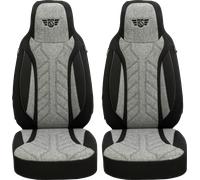 Fundas asientos bremer fundas asientos autocaravana 2 piezas para ducato / jumper / boxer negro/gris
