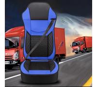 Fundas Asientos Camión para Iveco Daily Eurocargo Trakker S-Way X-Way,Negro/Rojo/Marrón/Azul Protector de Asiento Coche Conductor copiloto Cuero Malla Ergonómico Lumbar Accesorios Interior Camión