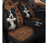 Fundas Asientos Coche Border Collie Get In Sit Shut Up Hold On Cubierta De Asiento De Coche Universal Fundas Delanteros Coches Decoración Protector De Asiento para SUV Camión Automó 52X138 CM