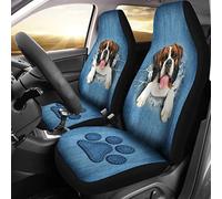 Fundas Asientos Coche Boxer Dog Jean Art Fundas Delanteros Coches Universal Funda Asientos Coches Decoración Protector De Asiento para Camión Vehículo Automó 52X138 CM