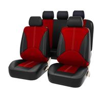 Fundas Asientos Coche Cuero para Opel Adam 2012-2020, Cubreasientos Transpirable Delanteros Traseros Impermeable Interior Accesorios,G/Black Red