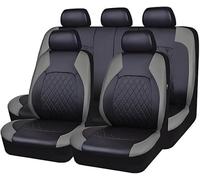 Fundas Asientos Coche Cuero Sintético Transpirable para Dacia Lodgy 2012-2022, Protector Interior Coch Cobertura Completa Impermeable Antideslizante Resistente Desgaste,C/Black-Grey