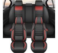Fundas Asientos Coche Funda De Asiento De Coche De Lujo De Cuero PU Para Ford Para Focus MK1, Conjunto Completo, Decoración Interior, Accesorios(5PCS Red)