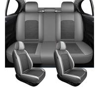 Fundas Asientos Coche Fundas De Asiento Coche Universales PU Para Kia Para Picanto K5 Para Ceed Para Stinger Para Cerato Accesorios Interiores(Gris)