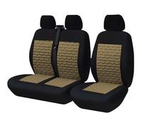 Fundas Asientos Coche Fundas De Asiento Para Furgoneta 2+1, Universales, Para Transporte Y Furgoneta, Accesorios Para Transit Custom(Black Yellow)