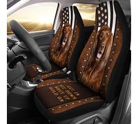 Fundas Asientos Coche Irish Setter Dog Get In Sit Hold On Funda Asientos Coches Universal Cubierta De Asiento De Coche Decoración Fundas Delanteros Coches para Furgonetas SUV Vehículo 52X138 CM