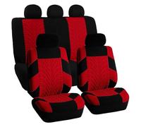 Fundas Asientos Coche para Alfa Romeo Tonale 2022-, Juego Fundas Asientos Protectoras Cuatro Estaciones Accesorios Coche Interior,Black-Red
