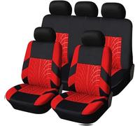 Fundas Asientos Coche para Da-CIA Sandero Stepway 2020-2023,Transpirable Antideslizante Cubreasientos De Tela Protectores,Fundas Accesorios Coches Interior,D/Red