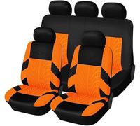 Fundas Asientos Coche para Da-CIA Sandero Stepway 2020-2023,Transpirable Antideslizante Cubreasientos De Tela Protectores,Fundas Accesorios Coches Interior,F/Orange