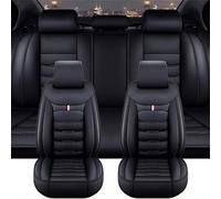 Fundas Asientos Coche para Dodge Journey SUV, Cuero Delantero Trasero Juegos de Cubreasientos Impermeable Protector Accesorios,Black