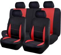 Fundas Asientos Coche para Ford Fiesta’09 MK7 2018 2019 2020 2021 2022 2023 2024 2025, Protector de Asiento de Coche de 5 Plazas Cómodo Transpirable Interior Accesorios,B-Red