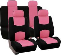 Fundas Asientos Coche para Hyundai Santa Fe 2001-2006, Protector de Asiento de Coche de 5 Plazas Cómodo Transpirable Interior Accesorios,D-Pink