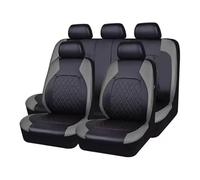 Fundas Asientos Coche para Mazda Tous Les modèles Mazda 3 5 6 Cx-7 MX-5 Cx-5, Cuero Delanteros y Traseros Juegos de Funda de Asiento Universales Cubreasientos Protectores,C/Grey