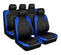 Fundas Asientos Coche para MG HS/EHS EV/HS Plug-in Hybrid 2018-2023 2024 2025 2026, Cubierta Delantera Traseros PU Protector Cuero Juego Accesorios Interior AutomóViles,A Blue