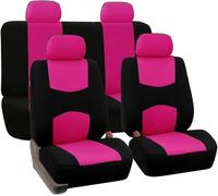 Fundas Asientos Coche para Mitsubishi L200 2.2 DI-D, Protector de Asiento de Coche de 5 Plazas Cómodo Transpirable Interior Accesorios,D-Rose Red