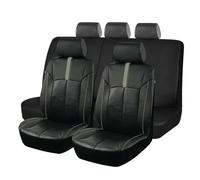 Fundas Asientos Coche Para Nissan Para Qashqai J11 Fundas Asiento Automóvil Cuero PU Impermeables Universales Accesorios Interiores Automóvil Fundas Coche Asientos(5Pcs Gray)