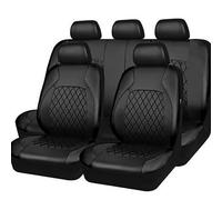 Fundas Asientos Coche para Nissan Qashqai 2016-2020 2021 2022 2023, Juego de Completo Fundas Asientos Coche, Protector de Asiento de Cuero PU -Compatibles con Airbags Laterales,C-Black