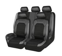 Fundas Asientos Coche para Opel Astra H G CC 1998-2018/Opel Vectra, 9 Piezas Impermeables Transpirable Cuero Juegos de Cubreasientos Interior Accesorios,Grey