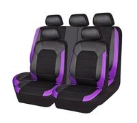 Fundas Asientos Coche para Opel Astra H G CC 1998-2018/Opel Vectra, 9 Piezas Impermeables Transpirable Cuero Juegos de Cubreasientos Interior Accesorios,Purple