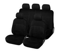 Fundas Asientos Coche para Opel/Vauxhall Grandland X 2017-2026,Transpirable Antideslizante Cubreasientos De Tela Protectores, Accesorios Coches Interior,A/Black-5Seat