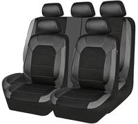 Fundas Asientos Coche para Peugeot 3008 2016-2021, Cuero Delanteros Y Traseros Impermeable Cómodo Juegos De Cubreasientos Protector Interior Accesorios, Grey