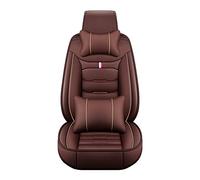 Fundas Asientos Coche para Peugeot 407 Coupe 2005-2011, Fundas de Asiento de Cuero PU Delanteros y Traseros, Cómodas Juego de Cubierta de Asiento de Coche,Luxury_Set-E_Coffee