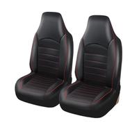 Fundas Asientos Coche para Ranger para XLT 2001 Fundas Asiento Delantero Cuero PU Funda Asiento Coche Cubo Alto Interior Automóvil(Red-2PCS)