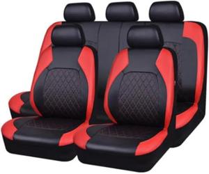 Fundas Asientos Coche para Renault Captur 2013 2014 2015 2016 2017 2018 2019, Cuero Delantero Trasero Juegos de Cubreasientos Impermeable Interior Accesorios,Red