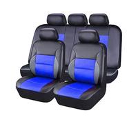 Fundas Asientos Coche para Seat Leon Mk2 et MK3, Coche Juegos Cubre Asientos Cuero Impermeables Funda Protectora Asientos Accesorios Interior,C/Blue