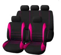 Fundas Asientos Coche para Skoda Rapid (NH3) Hatchback/Spaceback 2012-2019, Protector de Asiento de Coche de 5 Plazas Cómodo Transpirable Interior Accesorios,E-Rose Red