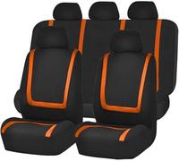 Fundas Asientos Coche para Suzuki Celerio Basic/Club/Comfort 2014-2020 2021 2022 2023 2024 2025, Protector de Asiento de Coche de 5 Plazas Cómodo Transpirable Interior Accesorios,B-Orange