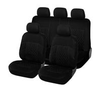 Fundas Asientos Coche para Suzuki Vitara 5 Portes LY 2015-2024, Juego Completo de Cubre Transpirable Antideslizantes Delanteros y Traseros Coche Cubreasientos,A/Black