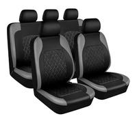 Fundas Asientos Coche para Toyota Rav4 RAV 4 Hybrid Limited Prime se 2002-2021, Cubierta Delantera Traseros PU Protector Cuero Juego Accesorios Interior AutomóViles,A Grey