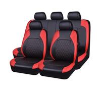 Fundas Asientos Coche para Volvo XC40 2018 2019 2020 2021 2022 2023 5 plazas, Cuero Delanteros y Traseros Juegos de Funda de Asiento Universales Cubreasientos Protectores,B/Red