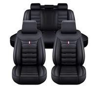 Fundas Asientos Coche, para Volvo XC90 xc-90 1.Gen 2006-2014, Fundas Asientos Coche Universales, Juegos de Cubreasientos Cuero Impermeables Coche Fundas Asientos Interior Accesorios(A(Black))