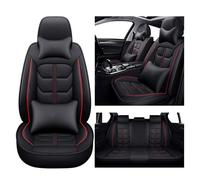 Fundas Asientos Coche Universales para BMW Mini Cabrio R52 R57 F57 2005-2024 2025, Funda Asiento Coche Impermeable，Cuero Antideslizante Transpirable, Almohada Lumbar(Black Red)