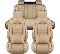 Fundas Asientos Coche Universales para KIA Stonic 2017 2018 2019 2020 2021 2022 2023, Cuero Delanteros Traseros Fundas Asiento Completo Protectores Cómodo Accesorios,A Luxurious-Beige