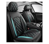 Fundas Asientos Coche Universales para VW Amarok/Beetle/Bora/Caddy/Corrado/EOS/Golf, Cuero，Impermeable Transpirable, Cuero PU Suave con Tejido, Suela Antideslizante(Black Blue)
