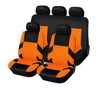 Fundas Asientos De Coche De Tela para MG ZS MG4 MG5 ZS EV 2022, 5 plazas Funda Asiento Juego Completo Juegos de Cubreasientos Accesorios,G/Orange