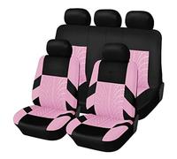 Fundas Asientos De Coche De Tela para MG ZS MG4 MG5 ZS EV 2022, 5 plazas Funda Asiento Juego Completo Juegos de Cubreasientos Accesorios,F/Pink