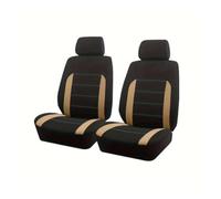 Fundas Asientos Delanteros Coche para Skoda Fabia III Combi 2015-2024 2025 2026, Coche Cubreasientos Cómodo Transpirable Delanteros Seat Cover Protectores Accesorios,D/Beige