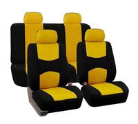 Fundas Asientos Delanteros Coche Para Skoda Para Yeti Para Combi Para Karoq Para Kodiaq 5 Asientos Cubierta Tela Para Asiento Coche Accesorios Interiores(5Seats-yellow)