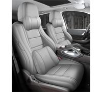 Fundas Asientos Delanteros Coche Para VW Para Passat Para B5 2000-2005 Fundas De Asiento De Coche De Cuero De Cobertura Completa Personalizadas Conjunto(Gris oscuro)