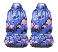 Fundas Asientos Delanteros Paisaje Tropical De Flamencos Rosas Accesorios Interior Funda De Asiento De Automóvil Impermeables Cubierta para Asiento De Coche para La Mayoría De Coches 52X138 Cm