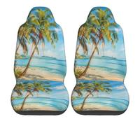 Fundas Asientos Delanteros Playa Tropical, Mar, Palmera 06 Montaje Sencillo Auto Seat Cover Front Universal Funda De Asiento De Automóvil para Mujeres Y Hombres 52X138 Cm