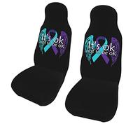 Fundas Asientos Está Bien No Estar Bien: Concientización sobre La Prevención del Suicidio Fundas De Asientos Antipolvo Funda De Asiento Delantero Impermeables Funda Asiento Coche para 52X138CM