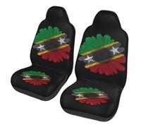 Fundas Asientos Girasol Bandera De San Cristóbal Funda Asiento Coche Universal Fundas De Asiento Impermeables Funda De Asiento Delantero para Coches Camión SUV 52X138CM