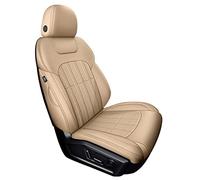 Fundas asientos impermeable 1 Juego De Fundas Asiento Coche Cuero Genuino Para Mazda 3 Bk Cx5 6 Gg Gj Bl Cx7 Cx3 Mx-5 Cx9 Para Demio 323(Beige)