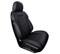 Fundas asientos impermeable 1 Juego De Fundas Asiento Coche Cuero Genuino Para Mazda 3 Bk Cx5 6 Gg Gj Bl Cx7 Cx3 Mx-5 Cx9 Para Demio 323(Black)